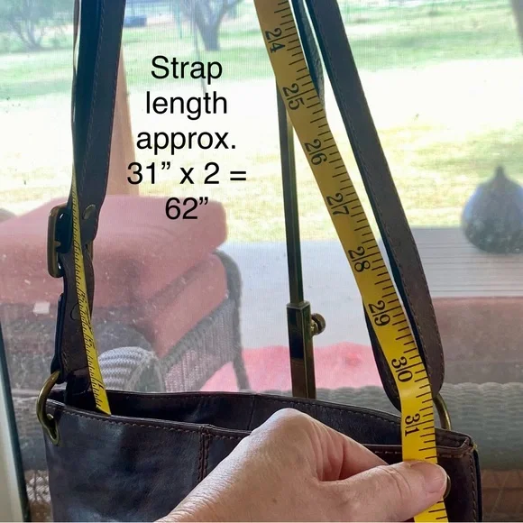 👖 Nino BOSSI Leather Brown Crossbody 👢 - Picture 10 of 11